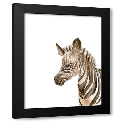 Safari Animal Portraits IV Black Modern Wood Framed Art Print with Double Matting by Wang, Melissa