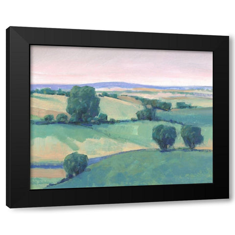 Rolling Countryside I Black Modern Wood Framed Art Print with Double Matting by OToole, Tim