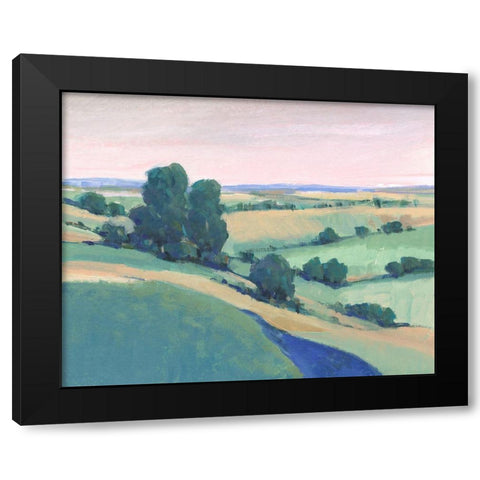 Rolling Countryside II Black Modern Wood Framed Art Print with Double Matting by OToole, Tim