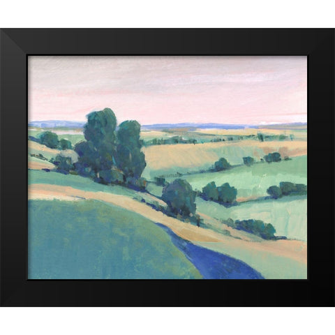 Rolling Countryside II Black Modern Wood Framed Art Print by OToole, Tim