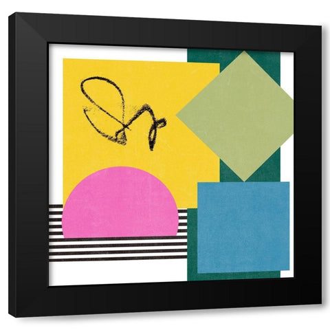 Pianist V Black Modern Wood Framed Art Print with Double Matting by Wang, Melissa