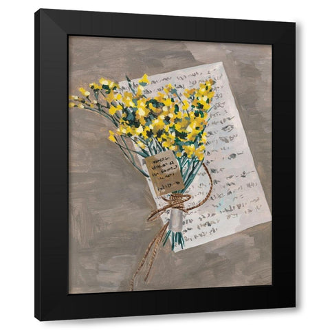 Dear Friend I Black Modern Wood Framed Art Print with Double Matting by Wang, Melissa