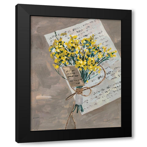 Dear Friend II Black Modern Wood Framed Art Print by Wang, Melissa