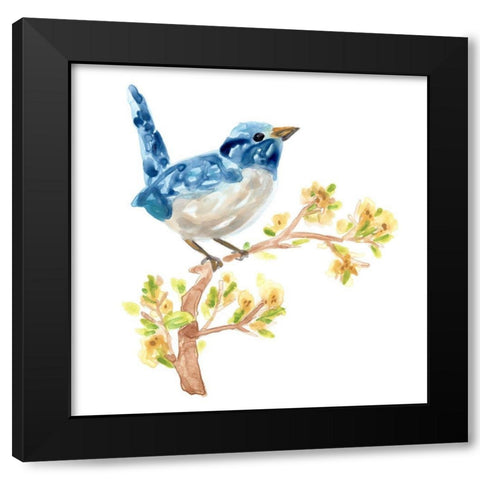 Springtime Songbirds I Black Modern Wood Framed Art Print by Vess, June Erica