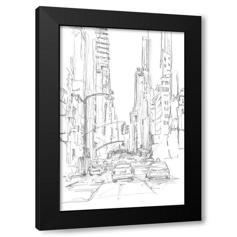 Pencil Cityscape Study IV Black Modern Wood Framed Art Print with Double Matting by Harper, Ethan