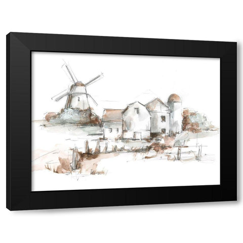 Old Mill Farm II Black Modern Wood Framed Art Print by Harper, Ethan