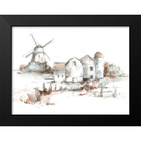 Old Mill Farm II Black Modern Wood Framed Art Print by Harper, Ethan