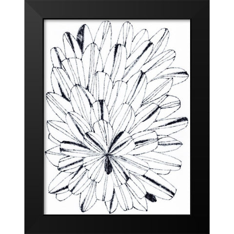 Monochrome Kaleidoscope I Black Modern Wood Framed Art Print by Vess, June Erica