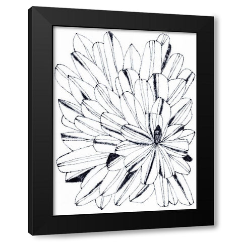 Monochrome Kaleidoscope II Black Modern Wood Framed Art Print by Vess, June Erica