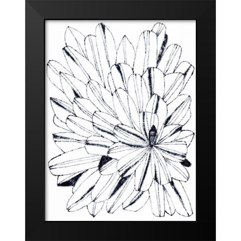 Monochrome Kaleidoscope II Black Modern Wood Framed Art Print by Vess, June Erica