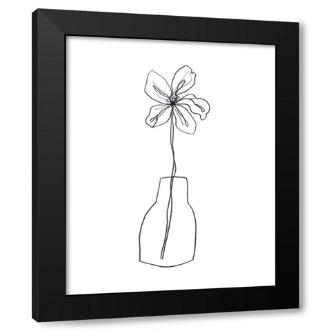 Spring Trio I Black Modern Wood Framed Art Print by Vess, June Erica