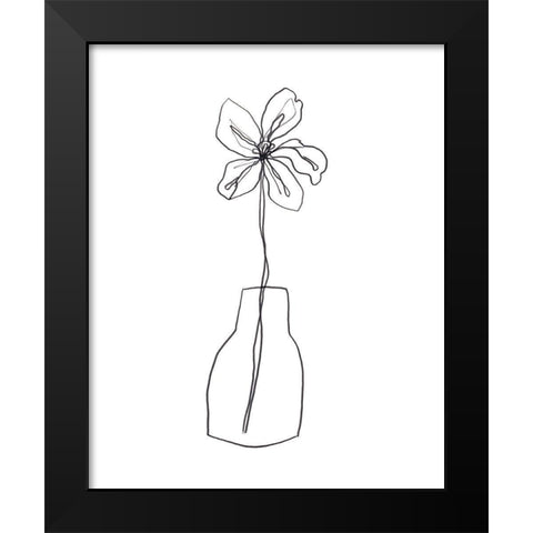 Spring Trio I Black Modern Wood Framed Art Print by Vess, June Erica