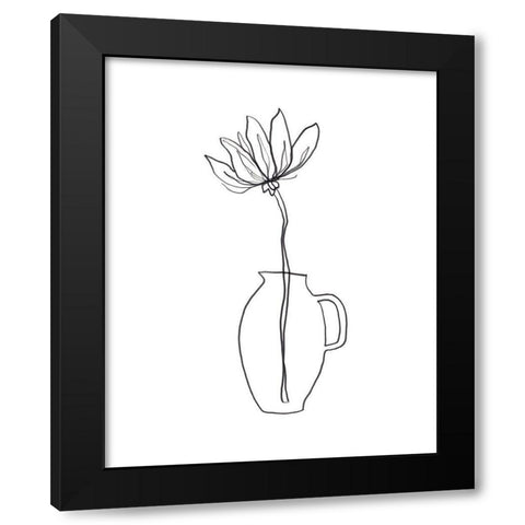 Spring Trio II Black Modern Wood Framed Art Print with Double Matting by Vess, June Erica