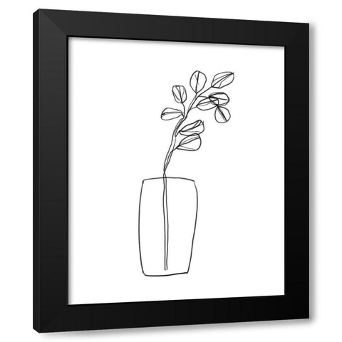 Spring Trio III Black Modern Wood Framed Art Print with Double Matting by Vess, June Erica