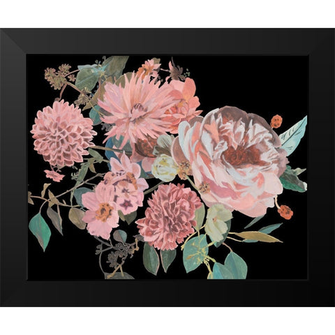 Night Blooming Flowers I Black Modern Wood Framed Art Print by Wang, Melissa