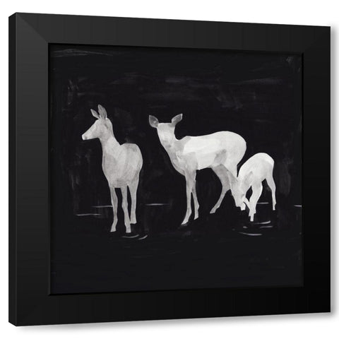 Sophisticated Whitetail II Black Modern Wood Framed Art Print by Green, Jacob