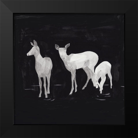 Sophisticated Whitetail II Black Modern Wood Framed Art Print by Green, Jacob