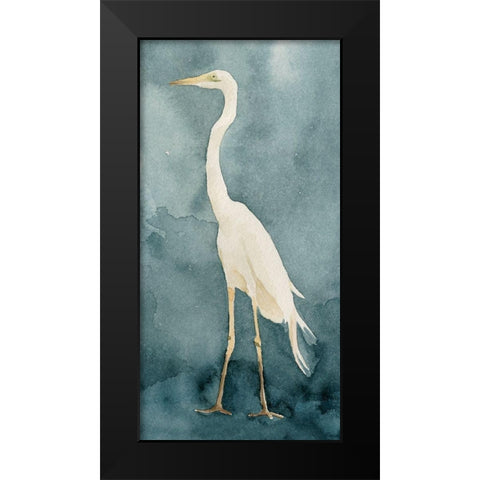 Simple Egret I Black Modern Wood Framed Art Print by Caroline, Emma