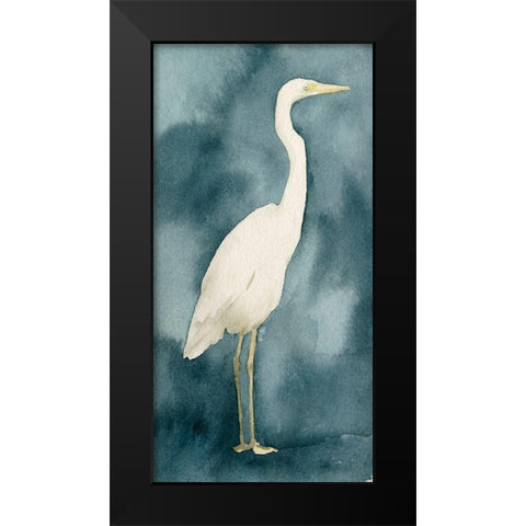 Simple Egret III Black Modern Wood Framed Art Print by Caroline, Emma
