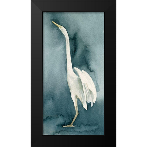 Simple Egret IV Black Modern Wood Framed Art Print by Caroline, Emma