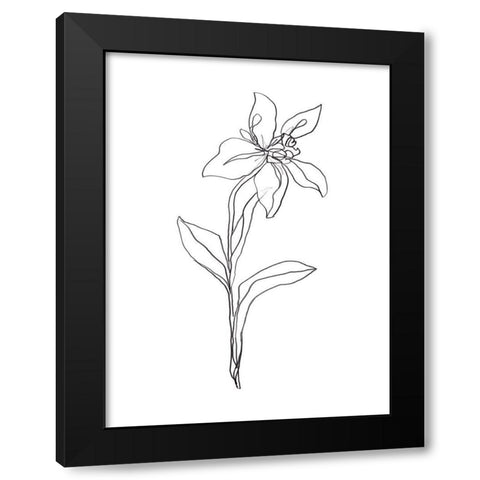 Simple Daffodil I Black Modern Wood Framed Art Print by Vess, June Erica