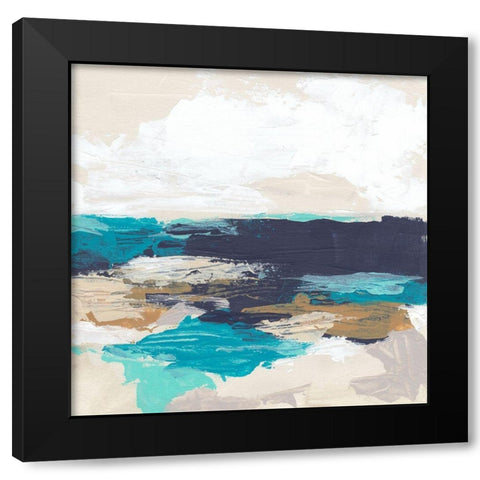 Palette Coast I Black Modern Wood Framed Art Print by Vess, June Erica