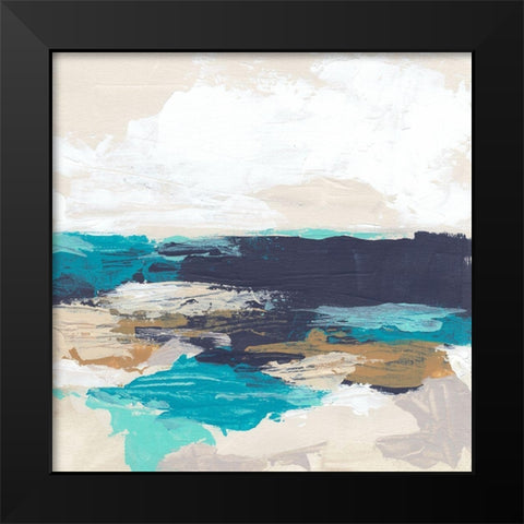 Palette Coast I Black Modern Wood Framed Art Print by Vess, June Erica
