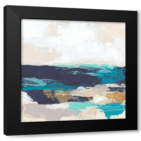 Palette Coast II Black Modern Wood Framed Art Print by Vess, June Erica