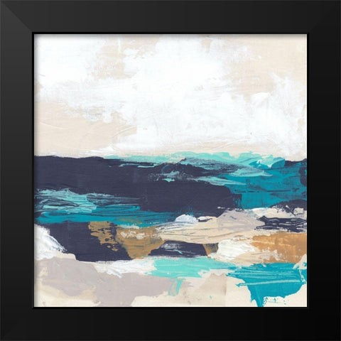 Palette Coast II Black Modern Wood Framed Art Print by Vess, June Erica