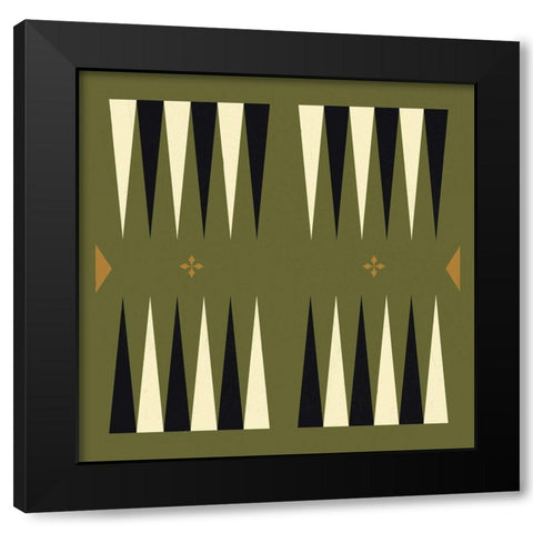 Game Boards VII Black Modern Wood Framed Art Print by Green, Jacob