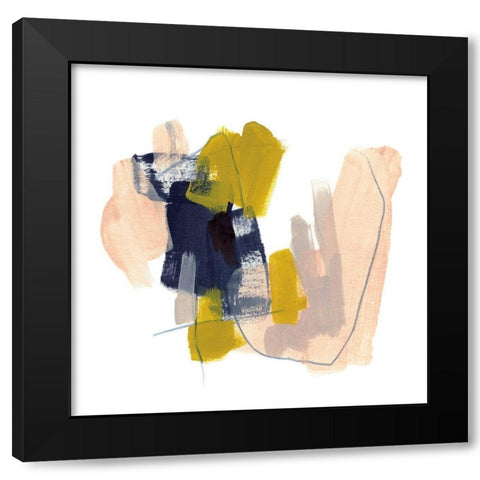 Mosaic Boundary I Black Modern Wood Framed Art Print by Vess, June Erica