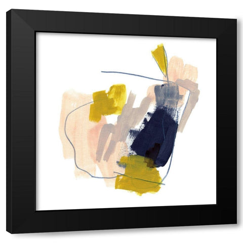Mosaic Boundary II Black Modern Wood Framed Art Print with Double Matting by Vess, June Erica