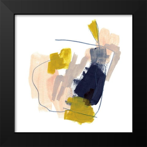 Mosaic Boundary II Black Modern Wood Framed Art Print by Vess, June Erica