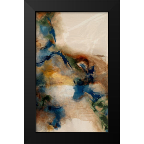 Merge I Black Modern Wood Framed Art Print by Jasper, Sisa