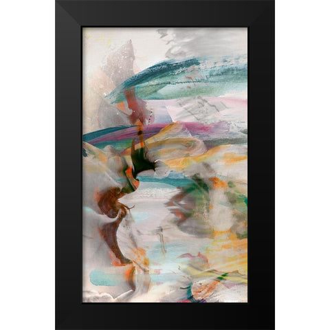 Abstract Movement I Black Modern Wood Framed Art Print by Jasper, Sisa