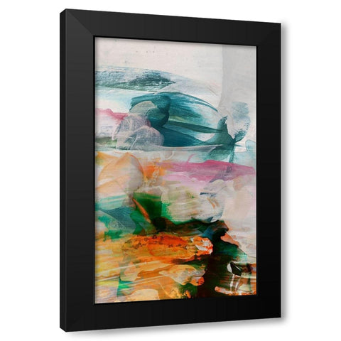 Abstract Movement II Black Modern Wood Framed Art Print by Jasper, Sisa