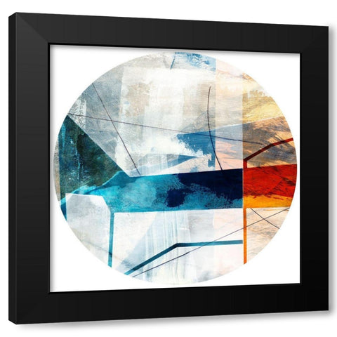 Minimal Circle I Black Modern Wood Framed Art Print by Jasper, Sisa