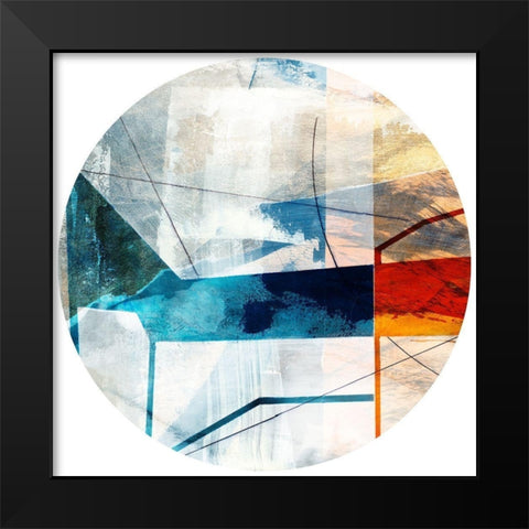 Minimal Circle I Black Modern Wood Framed Art Print by Jasper, Sisa