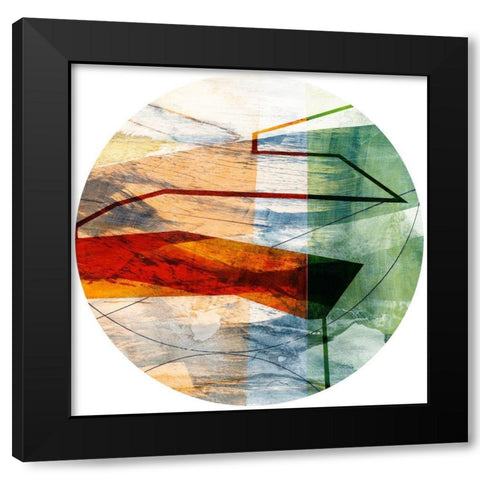 Minimal Circle II Black Modern Wood Framed Art Print by Jasper, Sisa
