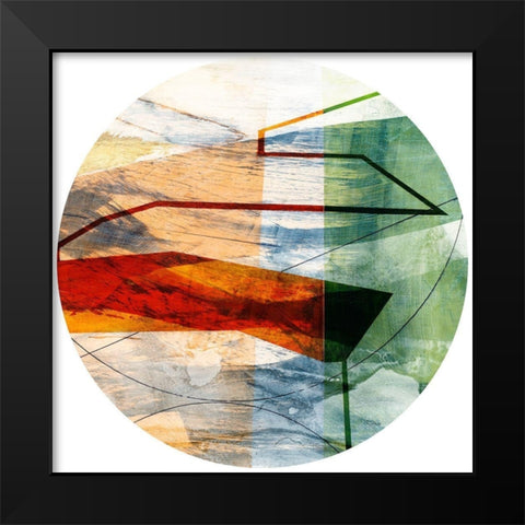 Minimal Circle II Black Modern Wood Framed Art Print by Jasper, Sisa