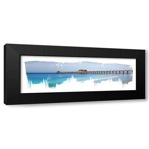 Virginia Beach Pier Black Modern Wood Framed Art Print with Double Matting by Jasper, Sisa