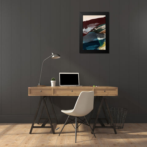 Obscure Abstract VI Black Modern Wood Framed Art Print by Jasper, Sisa