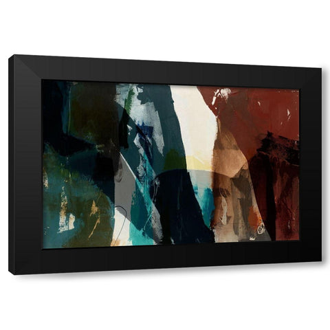 Obscure Abstract VII Black Modern Wood Framed Art Print with Double Matting by Jasper, Sisa