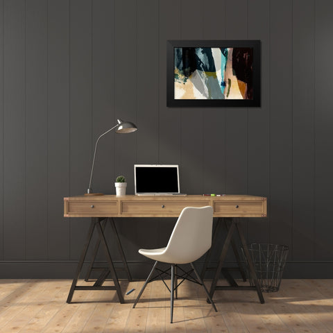 Obscure Abstract VIII Black Modern Wood Framed Art Print by Jasper, Sisa