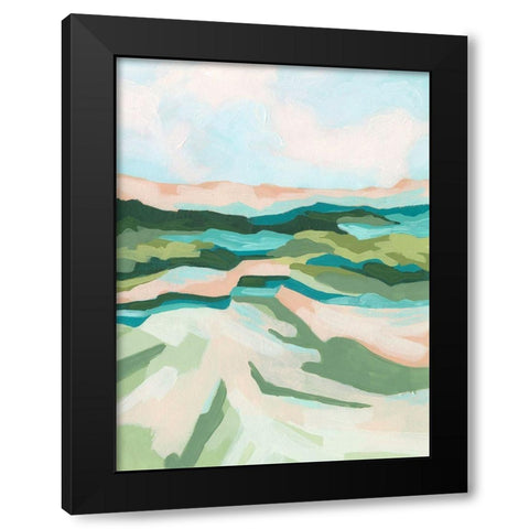 Tidal Valley I Black Modern Wood Framed Art Print with Double Matting by Vess, June Erica