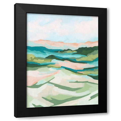 Tidal Valley II Black Modern Wood Framed Art Print by Vess, June Erica