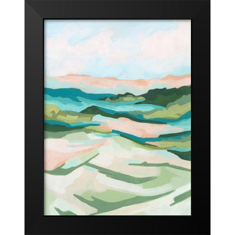 Tidal Valley II Black Modern Wood Framed Art Print by Vess, June Erica