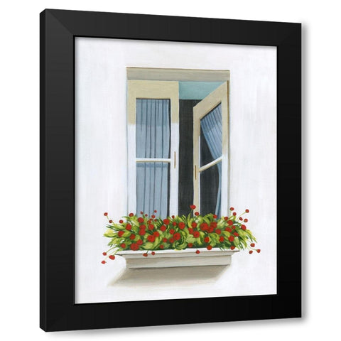 Through the Drapes I Black Modern Wood Framed Art Print by Popp, Grace