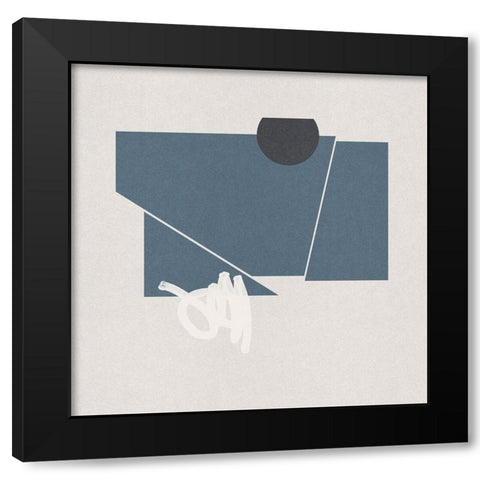Blue Felt I Black Modern Wood Framed Art Print by Green, Jacob
