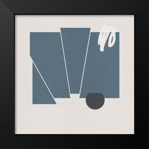 Blue Felt IV Black Modern Wood Framed Art Print by Green, Jacob